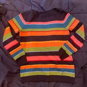 Talbots Womens Size S Striped, Colorful Sweater Boatneck